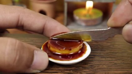 Miniature Caramel Pudding / Miniature real cooking