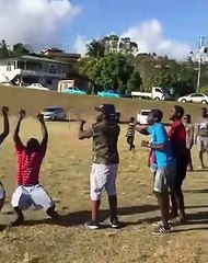 Kite flying in strong wind, man runs into the air