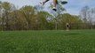 Guy Catches Frisbee by Jumping in the Air and Spinning