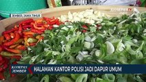 Halaman Kantor Polisi Disulap Jadi Dapur Umum