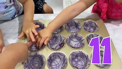 Emma and Kate Bake Cupcakes for the family!