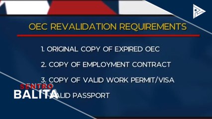 POEA, may libreng revalidation ng expired OECs ng OFWs
