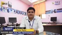 NIET SUCCESS 2020 Paras Rathi (B.TECH- Computer Science Engg.)