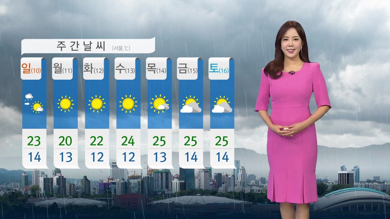 [날씨] 밤부터 비…주말 강풍 동반 호우  / YTN