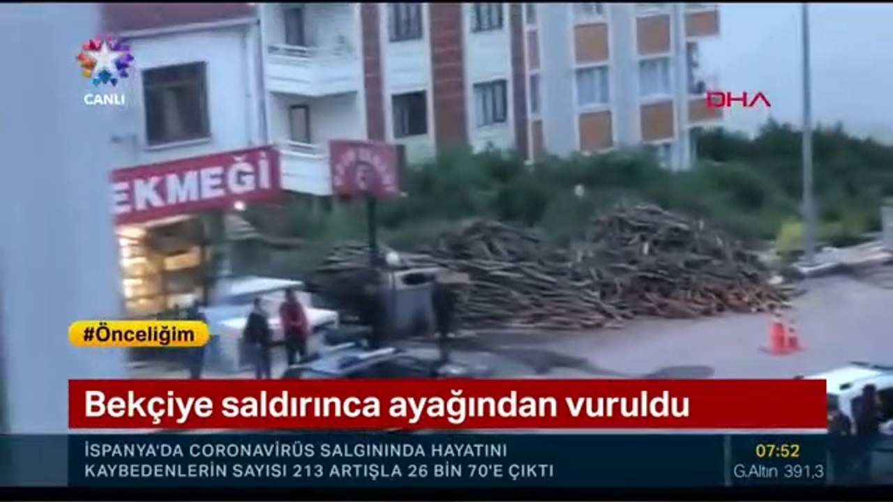 Bekçiye saldırdı! Bekçi ayağından vurdu