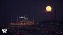 Les images de la dernière Super Lune de l'année à travers le monde