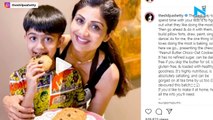 Watch, Shilpa Shetty and son Viaan make healthy peanut butter cookies