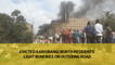 Evicted Kariobangi North residents light bonfires on Outering Road