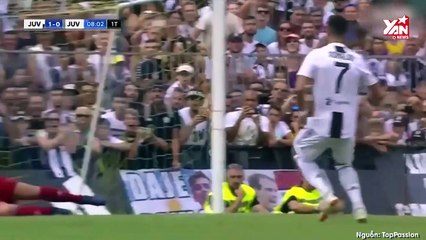 Ronaldo chỉ có mất có 8 phút để ghi bàn thắng đầu tiên cho Juventus, nhưng trận đấu bị hủy bỏ