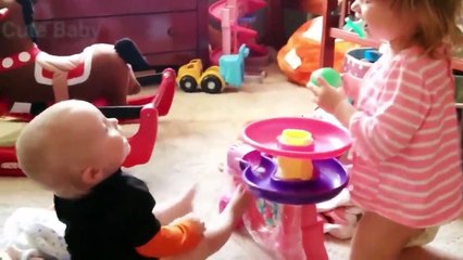 Adorable Baby Siblings Moments - Baby cute Funny video