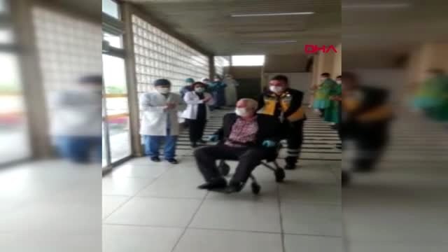 BARTIN 72 yaşında virüsü yendi, alkışlarla taburcu edildi