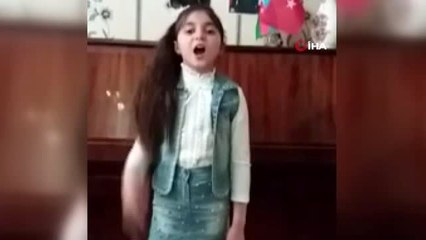 - Azerbaycanlı küçük kızdan Türk ordusuna "Karabağ" çağrısı