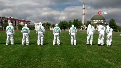 Şampiyon kadronun formalarıyla sokağa çıkıp dezenfekte yapmışlardı...Ödül gecikmedi