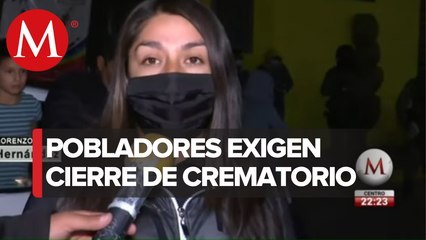 Pobladores protestan por contaminación de crematorio en Edomex