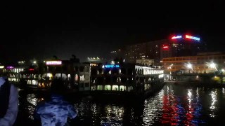 Dhaka river port night view