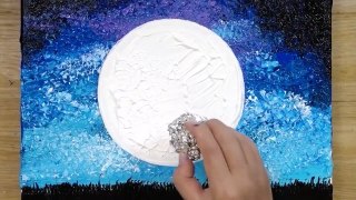 Aluminum painting technique _ How to draw a dancing girl under moonlight