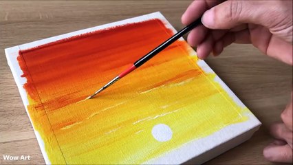 Daily Challenge  _ Easy Art _ Power lines at sunset painting