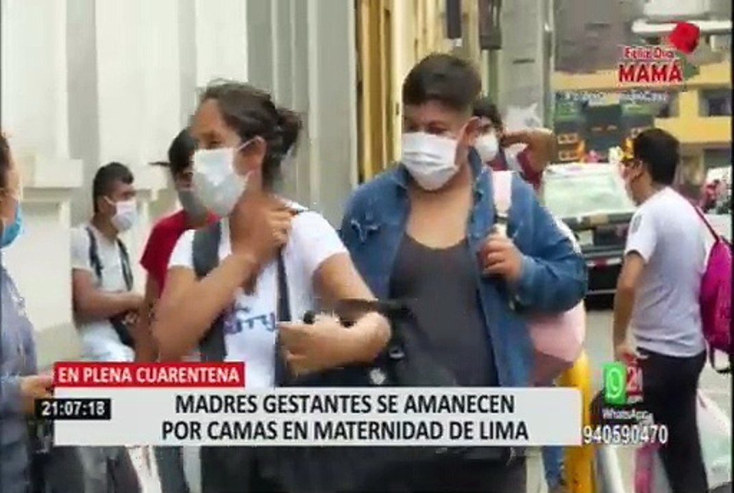 Madres gestantes se amanecen por camas en maternidad de Lima