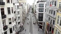 3 metre kuralı sonrası İstiklal Caddesi'ndeki son durum havadan görüntülendi