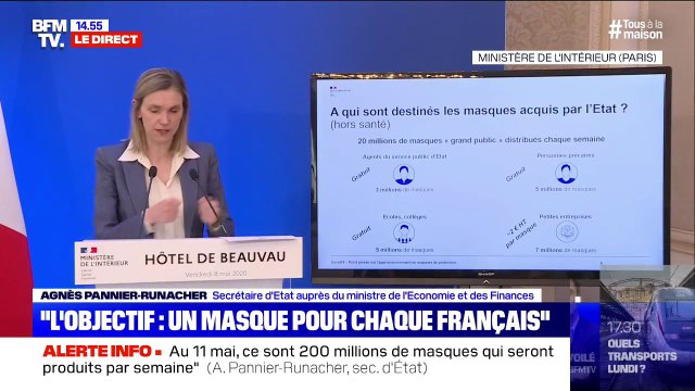 Agnès Pannier-Runacher: Les premiers jours, dans certains transports publics, vous pourrez aller travailler si vous n'avez pas trouvé un masque