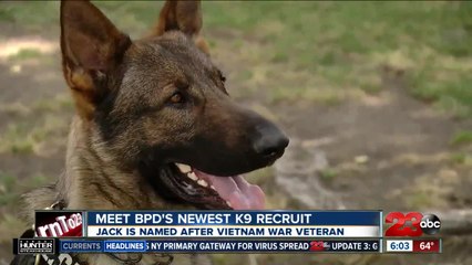 BPD introduces it's newest K9, named after a war hero