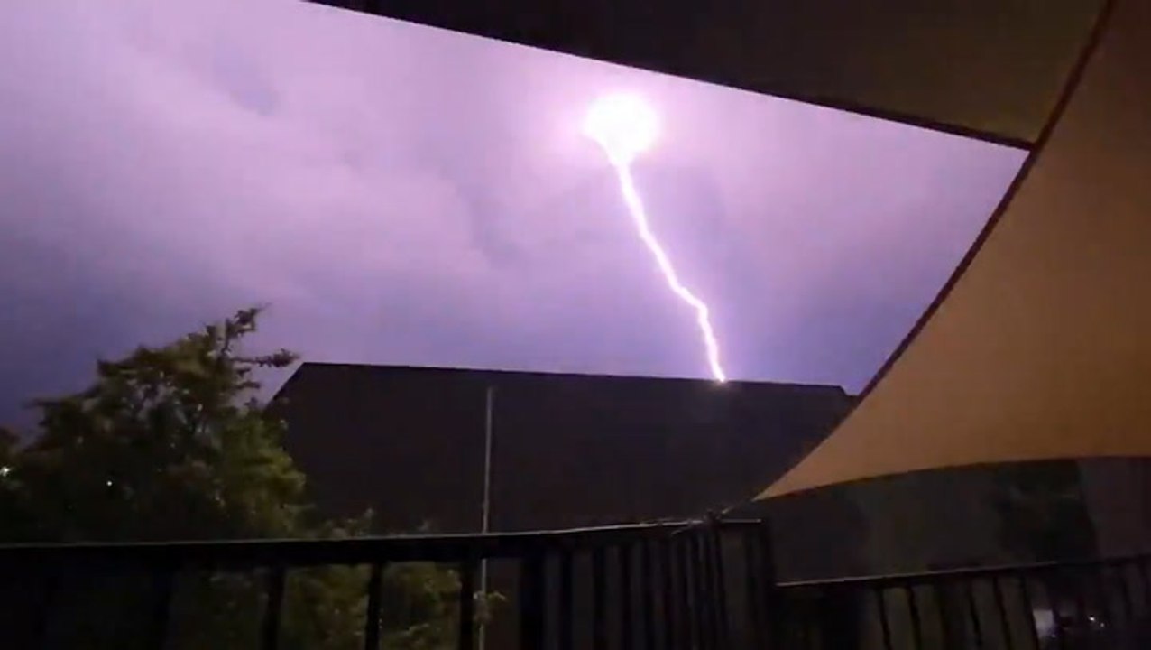 Lightning and loud thunder caught on camera