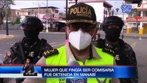 Mujer que fingía ser comisaria de policía fue detendida en Manabí