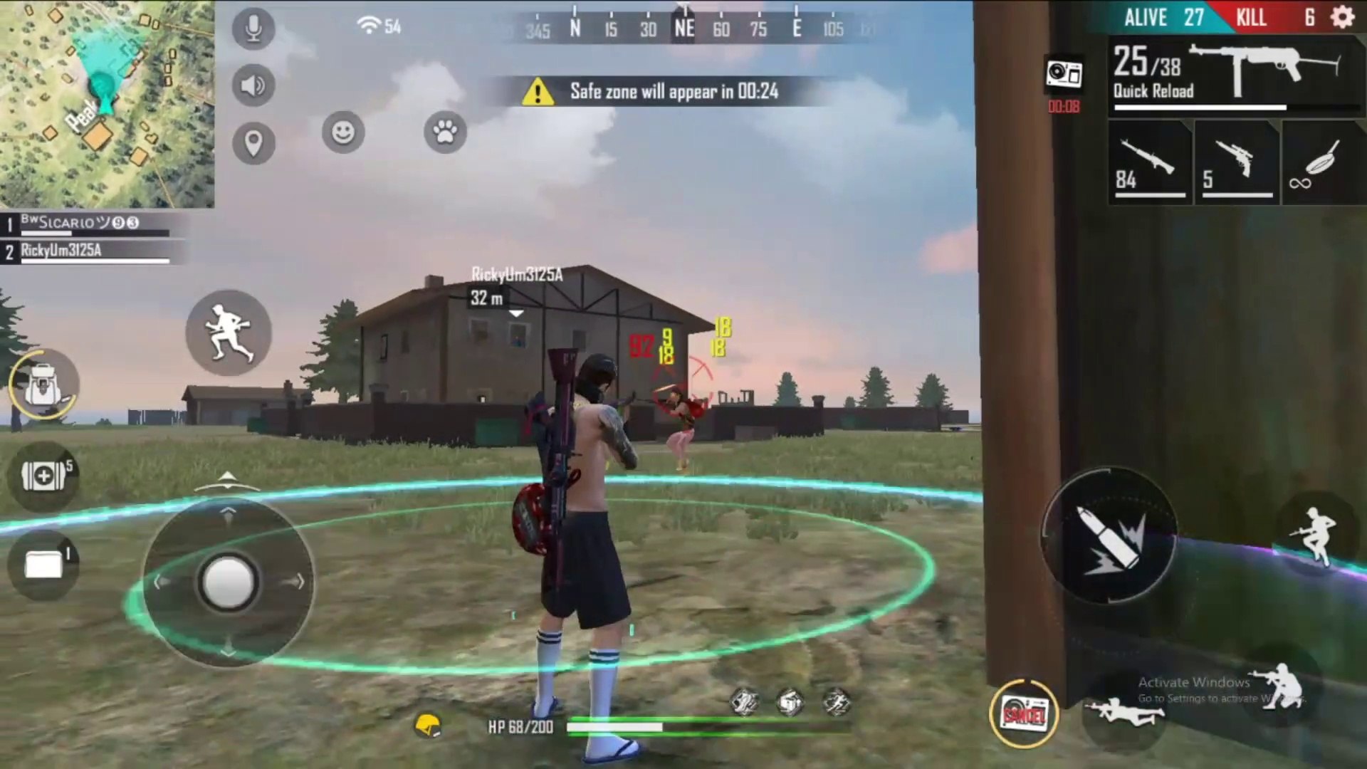 Rush Gameplay with OP Headshot in Free Fire, Close Fight with 12 Kills, Total Gaming, Makarand