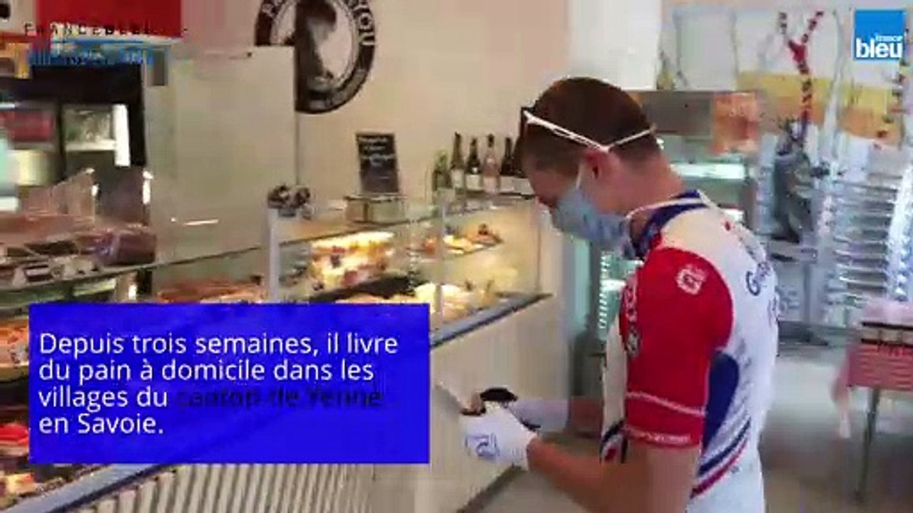 Le cycliste savoyard Simon Guglielmi reconverti livreur de pain pendant le confinement