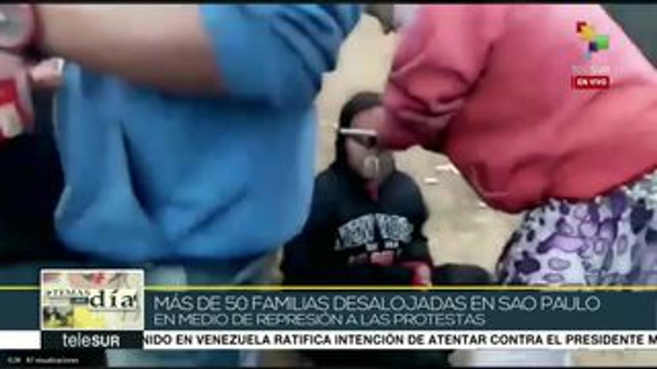 Brasil: 50 familias desalojadas en Sao Paulo en medio de pandemia