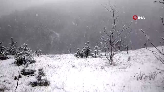 Doğu Karadeniz Bölgesi'nin yüksek kesimlerine 'Mayıs karı' sürprizi