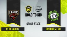 CSGO - Renegades vs. Ground Zero [Mirage] Map 1 - ESL One Road to Rio - Group Stage - OCE