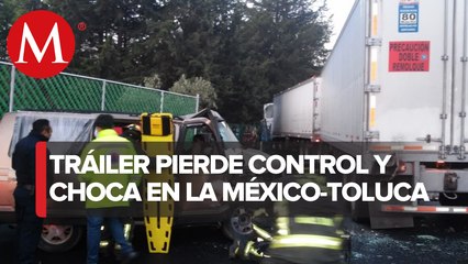 Se registra choque en la autopista México-Toluca