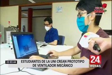 Estudiantes de ingeniería crean prototipo de ventilador mecánico llamado "UNI"