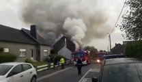 Froidchapelle: important incendie d'une maison (08.05.20)