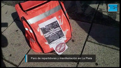 Paro de repartidores y manifestación en Plaza Moreno