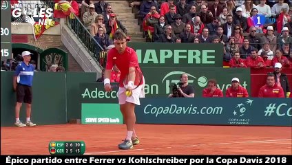 Épico partido entre Ferrer vs Kohlschreiber por la Copa Davis 2018