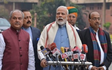 PM Modi addresses media ahead of Budget Session 2019