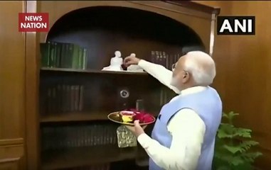 Breaking: Here’s first visuals of Prime Minister Modi at his office