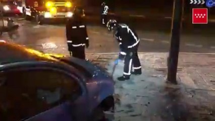 Herido hombre en accidente en Madrid tras saltarse el confinamiento