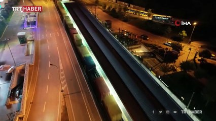İlk yurt içi yük treni Marmaray'dan geçti