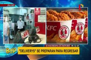 Así se alistan los ‘deliverys’ para el reinicio de actividades