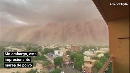Una impresionante tormenta de polvo cubre la capital de Níger, en África
