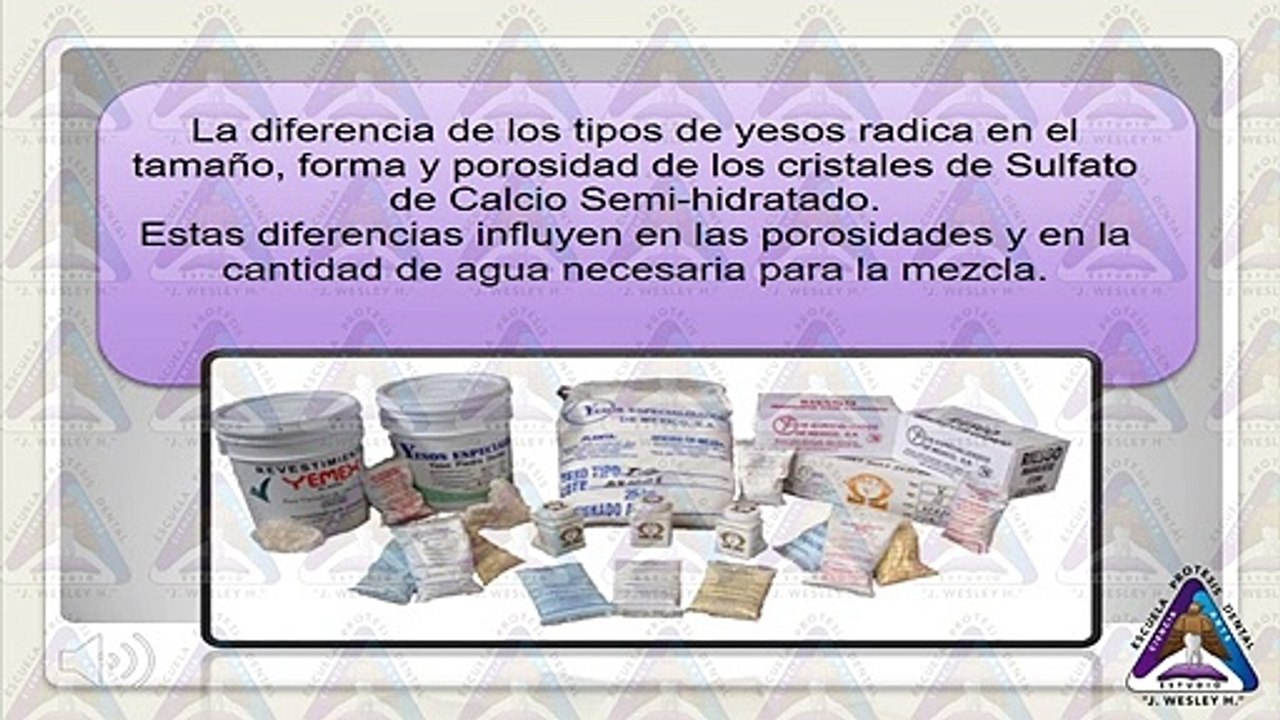 Presentación Yesos Dentales
