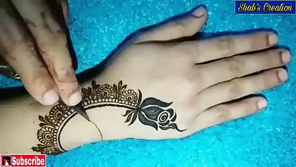 Most Easy Rose Henna Design - Latest_Simple Rose Mehndi Design - Mehndi Designs
