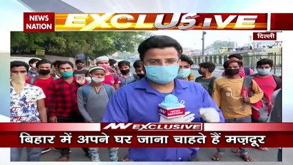 मजदूरों ने पैदल बिहार कूच करने की दी धमकी, दिल्ली रेलवे स्टेशन पर उमड़ी भीड़