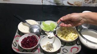 Easy and Quick Fruit Cream Dessert at home