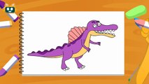 Canlanan Resim Defteri - Dinozor Çizimi -   Dinozor Dünyası Şarkısı