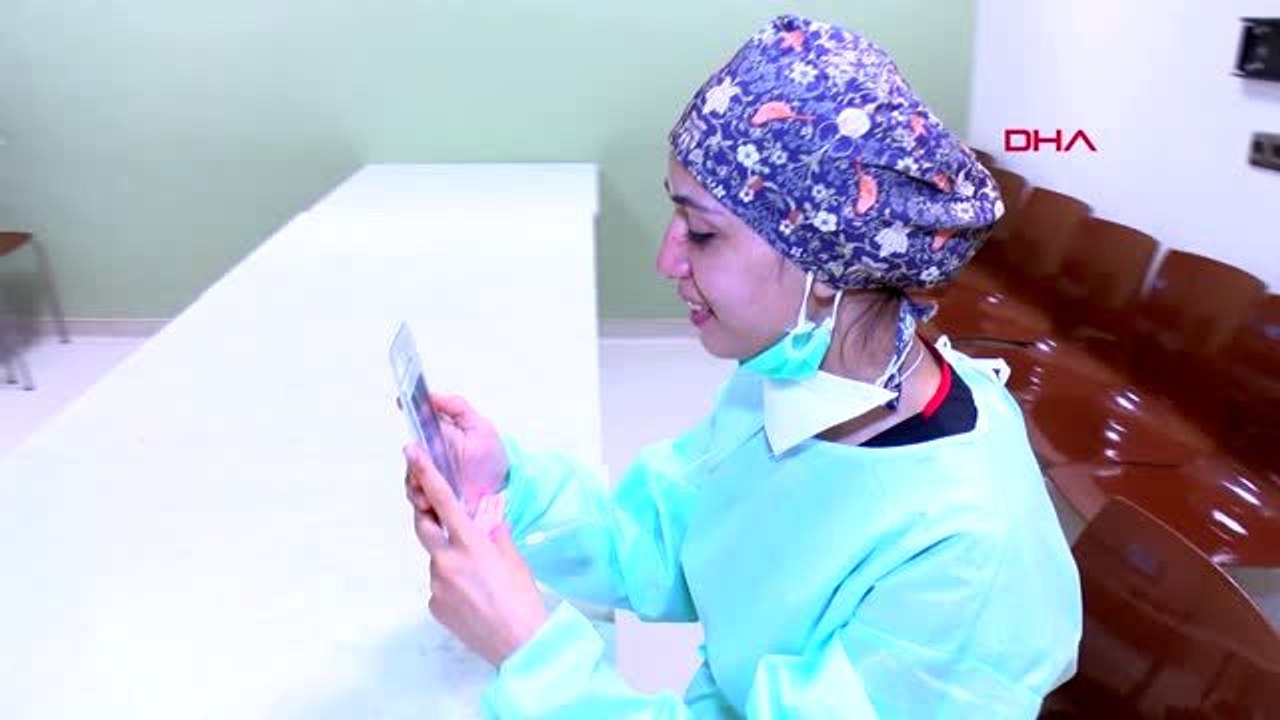 ADANA Hemşire Kader, kızıyla cep telefonu aracılığıyla hasret giderdi