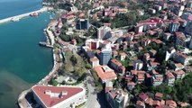 Zonguldak, kısıtlamanın ilk gününde havadan görüntülendi